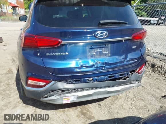 2019 Hyundai Santa Fe SEL with VIN 5NMS3CAD0KH095178, listed as a IAAI auction lot 43132541 with 105,673 mi miles and . Bid and sale history available at DreamBid. Image 6.