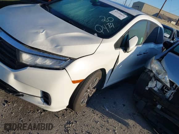 2022 Honda Odyssey EX-L with VIN 5FNRL6H78NB043593, listed as a IAAI auction lot 43210034 with Not provided miles and . Bid and sale history available at DreamBid. Image 2.