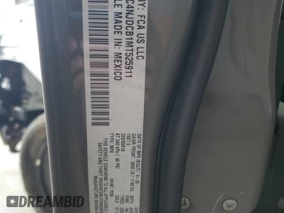 2021 Jeep Compass Limited with VIN 3C4NJDCB1MT525911, listed as a Copart auction lot 63296875 with Not provided miles and Salvage title. Bid and sale history available at DreamBid. Image 13.