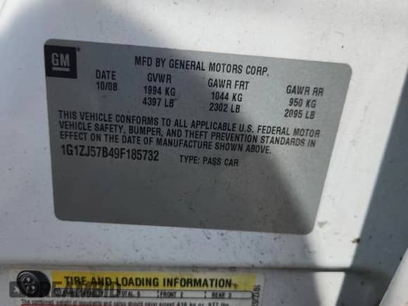 2009 Chevrolet Malibu 2LT с VIN 1G1ZJ57B49F185732, выставлен на аукционе Copart как лот 64451975 с пробегом Не указан миль и Списание • Salvage title. История ставок и продаж доступна на DreamBid. Изображение 13.