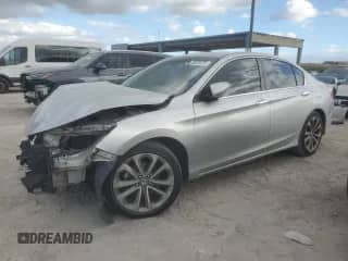 2014 Honda Accord Sport с VIN 1HGCR2F52EA079806, выставлен на аукционе Copart как лот 82593535 с пробегом 128 669 миль миль и Списание • Salvage title. История ставок и продаж доступна на DreamBid. Изображение 1.