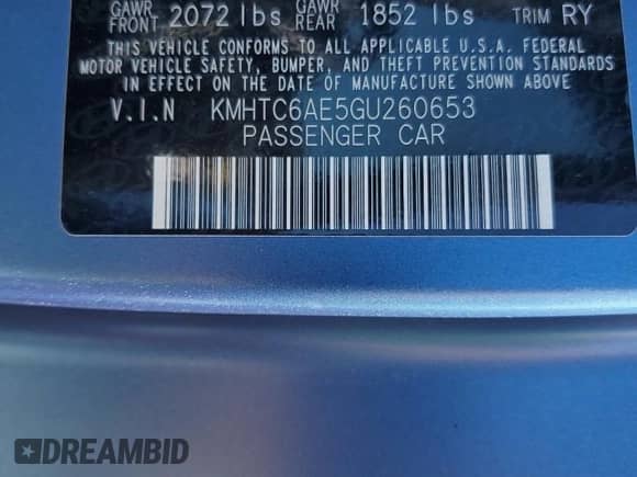 2016 Hyundai Veloster Turbo Rally Edition z VIN KMHTC6AE5GU260653, wystawiony jako Copart lot #70649355 z przebiegiem 86 037 mil mil oraz Szkoda całkowita • Salvage title. Historia ofert i sprzedaży dostępna na DreamBid. Obrazek 13.