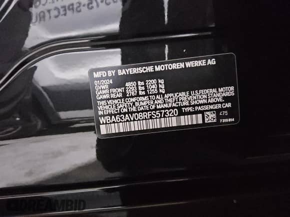 2024 BMW 4 Series 430i с VIN WBA63AV08RFS57320, выставлен на аукционе Copart как лот 48373115 с пробегом 29 492 миль миль и Чистый • Clean title. История ставок и продаж доступна на DreamBid. Изображение 12.