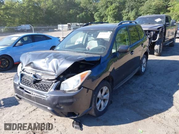 2014 Subaru Forester Premium with VIN JF2SJAEC6EH507879, listed as a IAAI auction lot 43116725 with 143,610 mi miles and . Bid and sale history available at DreamBid. Image 2.