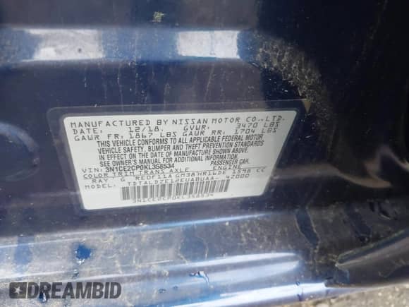 2019 Nissan Note SV с VIN 3N1CE2CP0KL358534, выставлен на аукционе IAAI как лот 42437091 с пробегом 110 399 миль миль и . История ставок и продаж доступна на DreamBid. Изображение 9.