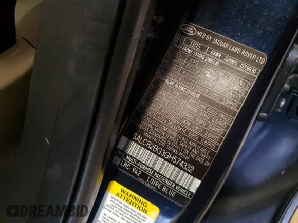 2016 Land Rover Discovery Sport HSE с VIN SALCR2BG3GH574332, выставлен на аукционе Copart как лот 71638195 с пробегом 91 875 миль миль и Чистый • Clean title. История ставок и продаж доступна на DreamBid. Изображение 13.