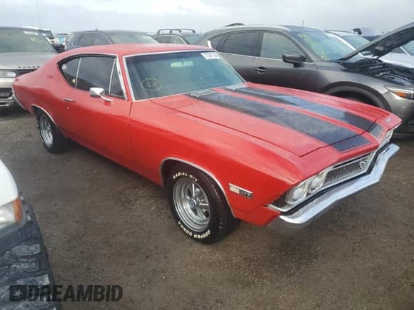 1968 Chevrolet Chevelle с VIN 138378K143248, выставлен на аукционе Copart как лот 77347184 с пробегом 68 293 миль миль и На запчасти • Non repairable. История ставок и продаж доступна на DreamBid. Изображение 4.