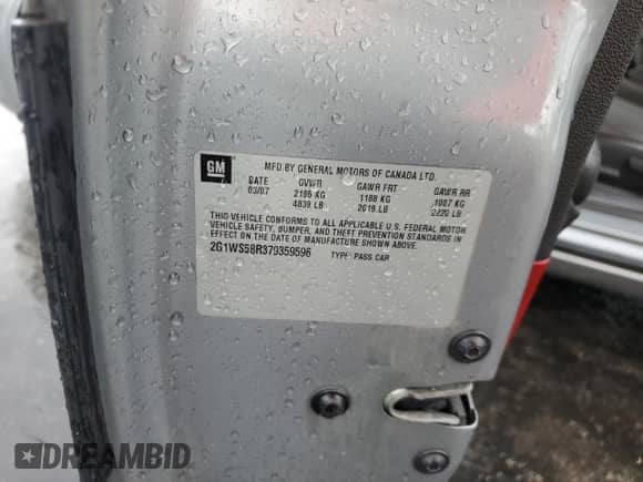 2007 Chevrolet Impala Police Police z VIN 2G1WS58R379359596, wystawiony jako Copart lot #52491545 z przebiegiem 219 779 mil mil oraz Szkoda całkowita • Salvage title. Historia ofert i sprzedaży dostępna na DreamBid. Obrazek 12.