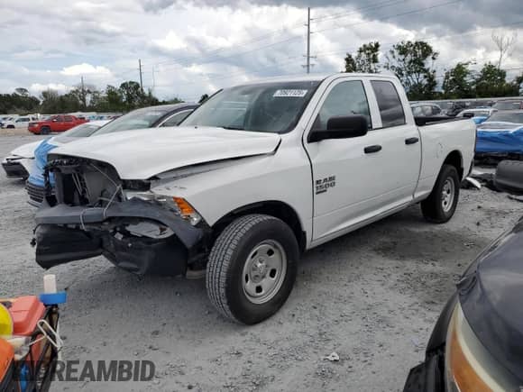 2022 Ram 1500 Tradesman with VIN 1C6RR7FG1NS139423, listed as a Copart auction lot 70921125 with 55,235 mi miles and Salvage title. Bid and sale history available at DreamBid. Image 1.