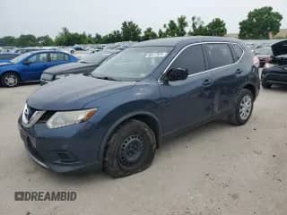 2016 Nissan Rogue SV with VIN KNMAT2MT6GP595627, listed as a Copart auction lot 60417825 with 154,468 mi miles and Salvage title. Bid and sale history available at DreamBid. Image 1.