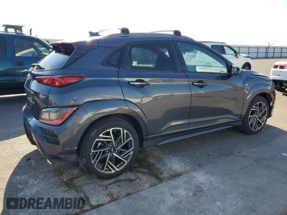 2022 Hyundai Kona N Line with VIN KM8K33A30NU792320, listed as a Copart auction lot 71723485 with 51,839 mi miles and Salvage title. Bid and sale history available at DreamBid. Image 3.