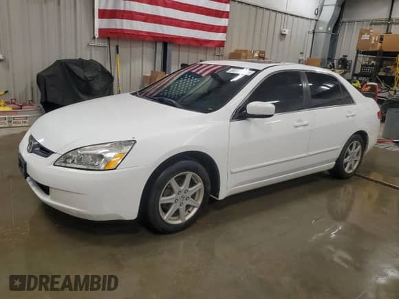 2004 Honda Accord EX with VIN 1HGCM66524A103526, listed as a Copart auction lot 65260095 with 124,184 mi miles and Clean title. Bid and sale history available at DreamBid. Image 1.