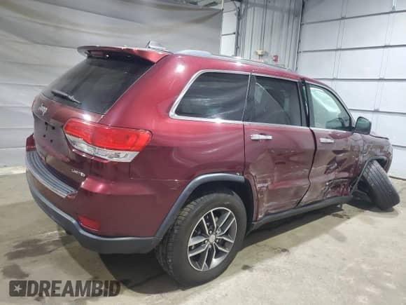 2017 Jeep Grand Cherokee Limited with VIN 1C4RJFBG4HC699404, listed as a Copart auction lot 85374095 with 91,887 mi miles and Salvage title. Bid and sale history available at DreamBid. Image 3.
