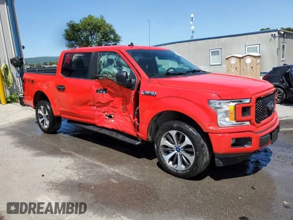 2020 Ford F-150 XL with VIN 1FTEW1EP8LFB83911, listed as a Copart auction lot 67806975 with 80,341 mi miles and Salvage title. Bid and sale history available at DreamBid. Image 4.