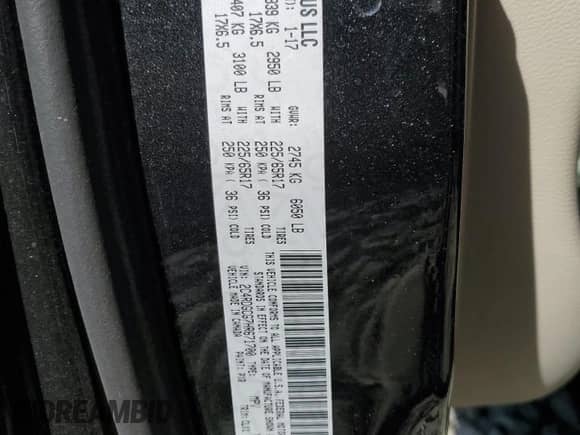 2017 Dodge Grand Caravan SXT with VIN 2C4RDGCG7HR671700, listed as a Copart auction lot 84892755 with 113,162 mi miles and Salvage title. Bid and sale history available at DreamBid. Image 13.