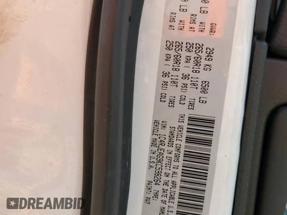 2019 Jeep Grand Cherokee Laredo E with VIN 1C4RJEAG9KC598264, listed as a Copart auction lot 87252015 with 101,546 mi miles and Salvage title. Bid and sale history available at DreamBid. Image 12.