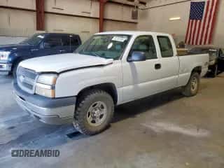 2004 Chevrolet Silverado 1500 LS z VIN 2GCEK19V141254296, wystawiony jako Copart lot #82352195 z przebiegiem 123 567 mil mil oraz Szkoda całkowita • Salvage title. Historia ofert i sprzedaży dostępna na DreamBid. Obrazek 1.