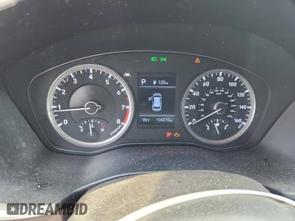 2020 Hyundai Santa Fe SE with VIN 5NMS23AD0LH154430, listed as a Copart auction lot 62840685 with 104,210 mi miles and Salvage title. Bid and sale history available at DreamBid. Image 9.