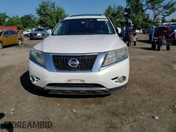2014 Nissan Pathfinder Platinum Hybrid with VIN 5N1CR2MM6EC653459, listed as a Copart auction lot 61340545 with 148,062 mi miles and Salvage title. Bid and sale history available at DreamBid. Image 13.