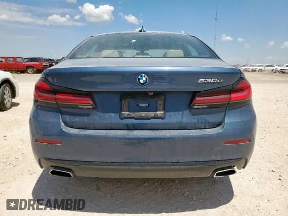 2023 BMW 5 Series 530e с VIN WBA13AG08PCL88897, выставлен на аукционе Copart как лот 65468695 с пробегом 24 926 миль миль и Списание • Salvage title. История ставок и продаж доступна на DreamBid. Изображение 6.