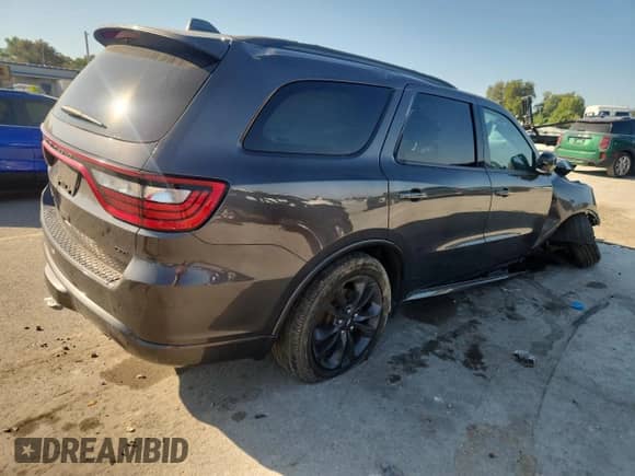 2021 Dodge Durango GT Plus with VIN 1C4RDJDG8MC751859, listed as a Copart auction lot 80912935 with 56,092 mi miles and Salvage title. Bid and sale history available at DreamBid. Image 3.