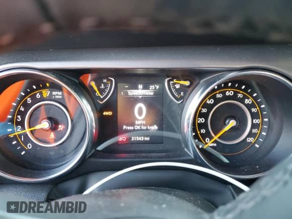 2022 Jeep Wrangler Sport с VIN 1C4HJXAGXNW201493, выставлен на аукционе Copart как лот 86424294 с пробегом 31 543 миль миль и Списание • Salvage title. История ставок и продаж доступна на DreamBid. Изображение 9.