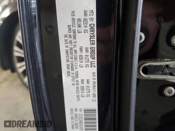 2012 Chrysler 300 S z VIN 2C3CCABG3CH257016, wystawiony jako Copart lot #85086145 z przebiegiem 143 003 mil mil oraz Szkoda całkowita • Salvage title. Historia ofert i sprzedaży dostępna na DreamBid. Obrazek 12.