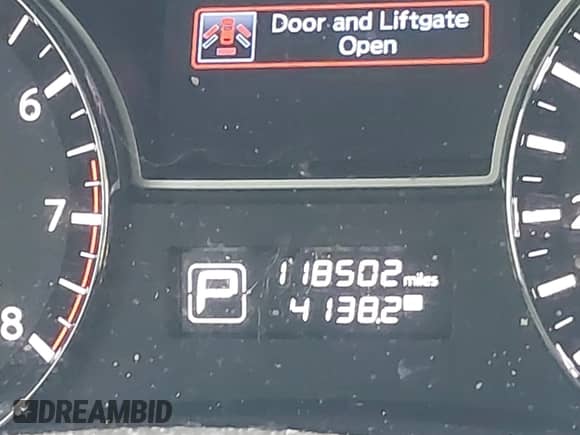 2013 Nissan Pathfinder Platinum with VIN 5N1AR2MN9DC689838, listed as a IAAI auction lot 41733483 with 118,502 mi miles and . Bid and sale history available at DreamBid. Image 15.