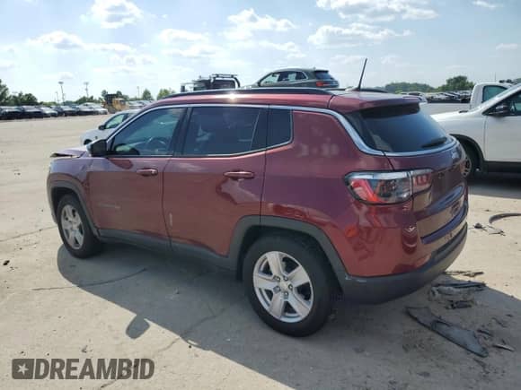 2022 Jeep Compass Altitude с VIN 3C4NJCBB1NT140152, выставлен на аукционе Copart как лот 63710165 с пробегом 51 256 миль миль и Чистый • Clean title. История ставок и продаж доступна на DreamBid. Изображение 2.
