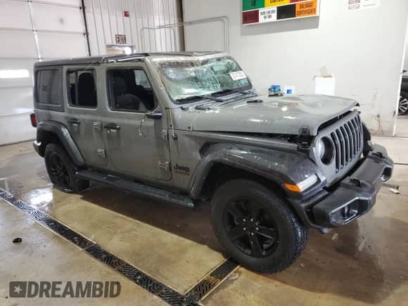 2021 Jeep Wrangler Unlimited Sport S с VIN 1C4HJXDG4MW665468, выставлен на аукционе Copart как лот 57417205 с пробегом 61 606 миль миль и Списание • Salvage title. История ставок и продаж доступна на DreamBid. Изображение 4.