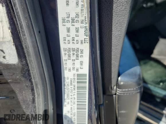 2013 Dodge Durango Crew with VIN 1C4RDJDG7DC666625, listed as a Copart auction lot 86482635 with 115,047 mi miles and Salvage title. Bid and sale history available at DreamBid. Image 12.