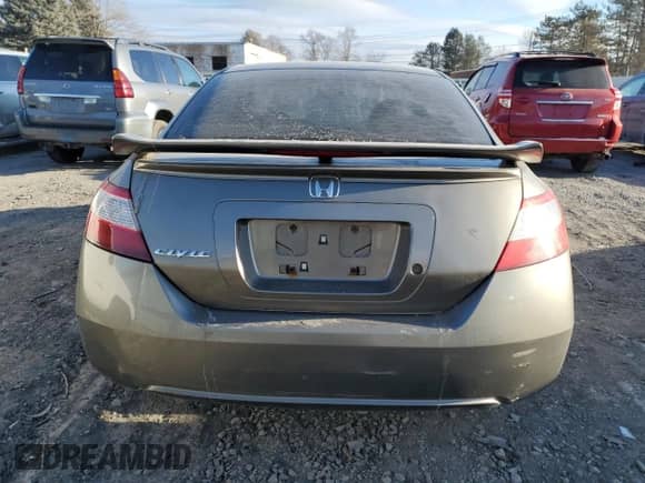2007 Honda Civic with VIN 2HGFG11267H000135, listed as a Copart auction lot 41365475 with 168,963 mi miles and Clean title. Bid and sale history available at DreamBid. Image 6.