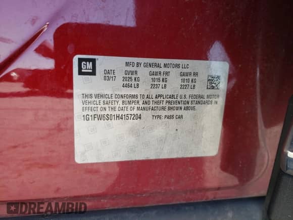 2017 Chevrolet Bolt EV LT с VIN 1G1FW6S01H4157204, выставлен на аукционе Copart как лот 67754042 с пробегом 72 182 миль миль и . История ставок и продаж доступна на DreamBid. Изображение 14.