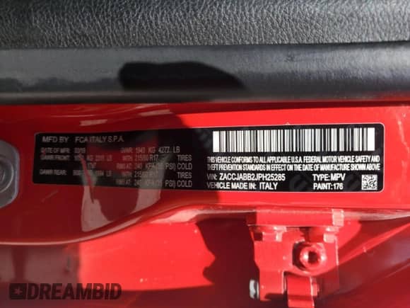 2018 Jeep Renegade Latitude with VIN ZACCJABB2JPH25285, listed as a Copart auction lot 84966515 with 112,206 mi miles and Salvage title. Bid and sale history available at DreamBid. Image 12.