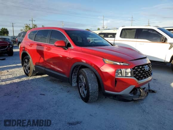 2021 Hyundai Santa Fe SE with VIN 5NMS14AJ2MH357741, listed as a Copart auction lot 71179235 with 70,121 mi miles and Non repairable. Bid and sale history available at DreamBid. Image 4.