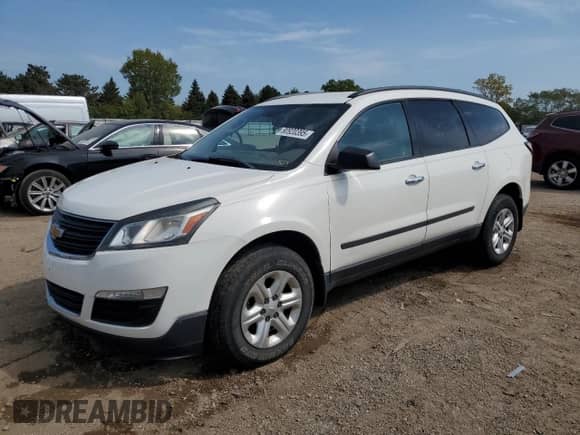 2014 Chevrolet Traverse LS with VIN 1GNKRFED7EJ212982, listed as a Copart auction lot 80920395 with 162,966 mi miles and Salvage title. Bid and sale history available at DreamBid. Image 1.