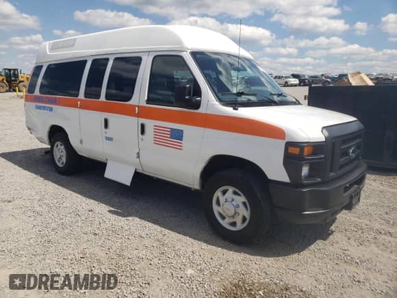 2012 Ford Econoline Cargo Commercial with VIN 1FTNS2EW4CDA86676, listed as a Copart auction lot 57550165 with 251,780 mi miles and Salvage title. Bid and sale history available at DreamBid. Image 4.