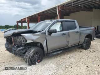 2021 Chevrolet Silverado 1500 Custom Trail Boss with VIN 1GCPYCEH8MZ444686, listed as a Copart auction lot 71463705 with 88,491 mi miles and Non repairable. Bid and sale history available at DreamBid. Image 1.