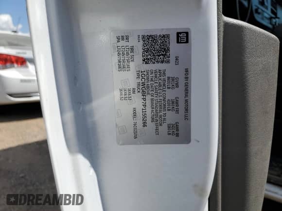 2023 Chevrolet Express Cargo with VIN 1GCWGBFP7P1155266, listed as a Copart auction lot 80967695 with 31,594 mi miles and Salvage title. Bid and sale history available at DreamBid. Image 13.