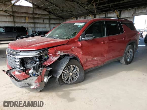 2025 Chevrolet Traverse FWD LT с VIN 1GNERGRS3SJ121747, выставлен на аукционе Copart как лот 69698015 с пробегом 14 219 миль миль и Списание • Salvage title. История ставок и продаж доступна на DreamBid. Изображение 1.