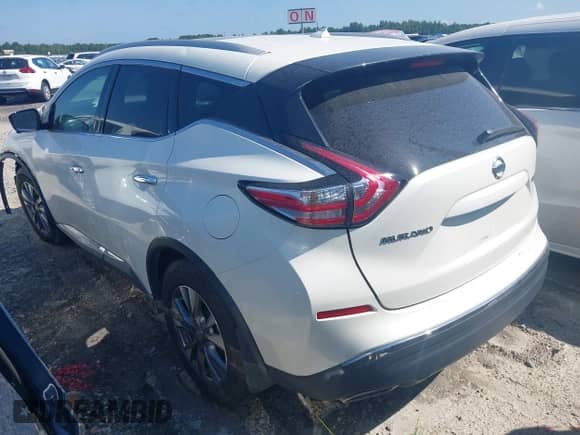 2015 Nissan Murano SL with VIN 5N1AZ2MH6FN214407, listed as a IAAI auction lot 42727278 with 147,534 mi miles and . Bid and sale history available at DreamBid. Image 3.