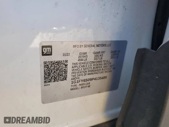 2023 Chevrolet Bolt EUV LT с VIN 1G1FY6S09P4135489, выставлен на аукционе Copart как лот 84215335 с пробегом 85 766 миль миль и На запчасти • Non repairable. История ставок и продаж доступна на DreamBid. Изображение 14.
