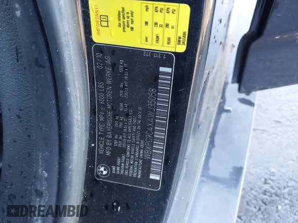 2010 BMW X3 xDrive30i с VIN WBXPC9C4XAWJ35058, выставлен на аукционе IAAI как лот 43512121 с пробегом 162 439 миль миль и . История ставок и продаж доступна на DreamBid. Изображение 9.