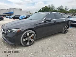 2023 Mercedes-Benz C 300 with VIN W1KAF4GB3PR070959, listed as a Copart auction lot 71672225 with 28,686 mi miles and Salvage title. Bid and sale history available at DreamBid. Image 1.