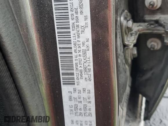 2020 Ram 1500 Lone Star z VIN 1C6RREFTXLN152622, wystawiony jako Copart lot #70911045 z przebiegiem 105 423 mil mil oraz Szkoda całkowita • Salvage title. Historia ofert i sprzedaży dostępna na DreamBid. Obrazek 12.