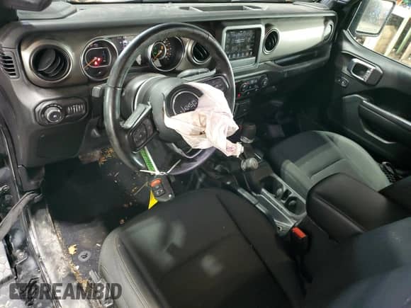 2021 Jeep Wrangler Willys with VIN 1C4HJXAGXMW627781, listed as a Copart auction lot 73306724 with 28,633 mi miles and Salvage title. Bid and sale history available at DreamBid. Image 8.