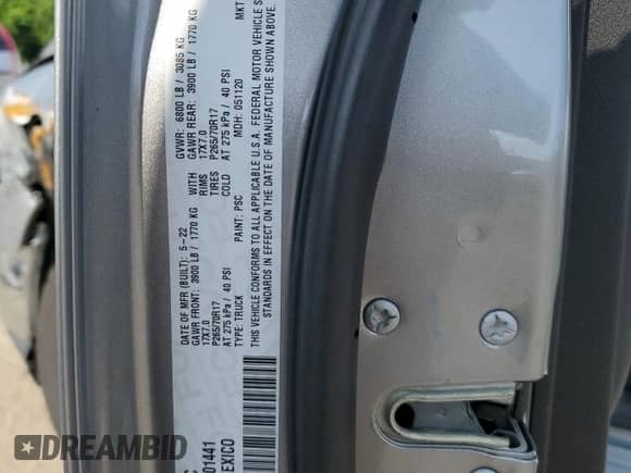 2022 Ram 1500 SLT z VIN 3C6RR7LG9NG301441, wystawiony jako Copart lot #55812365 z przebiegiem 38 514 mil mil oraz Szkoda całkowita • Salvage title. Historia ofert i sprzedaży dostępna na DreamBid. Obrazek 12.