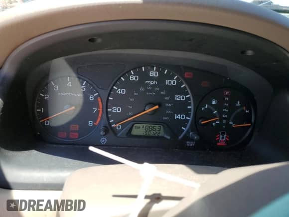 1999 Honda Accord EX with VIN 1HGCG6676XA028911, listed as a Copart auction lot 57597235 with 190,122 mi miles and Salvage title. Bid and sale history available at DreamBid. Image 9.