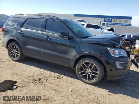 2017 Ford Explorer Sport with VIN 1FM5K8GTXHGC66378, listed as a Copart auction lot 86421325 with 125,473 mi miles and Salvage title. Bid and sale history available at DreamBid. Image 4.