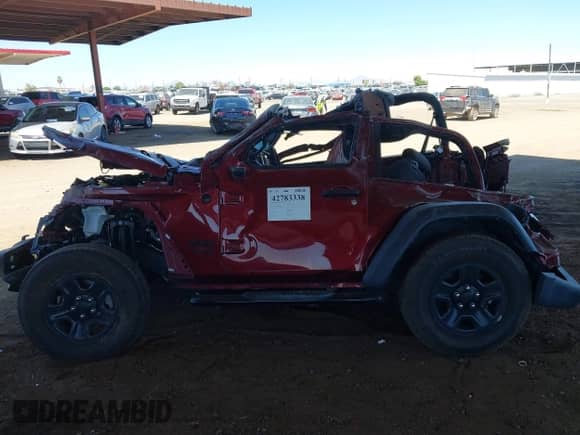 2021 Jeep Wrangler Sport S with VIN 1C4GJXAN9MW832440, listed as a IAAI auction lot 42783338 with 24,730 mi miles and . Bid and sale history available at DreamBid. Image 15.